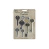 Tim Holtz Idea-ology, 7 Llaves por Paquete, Varios tamaños, Acabados