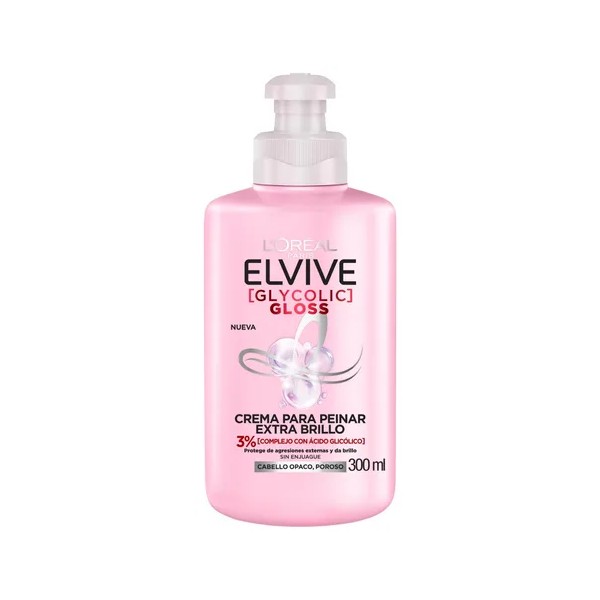 Crema Para Peinar Glycolic Gloss Ácido Glicólico Elvive
