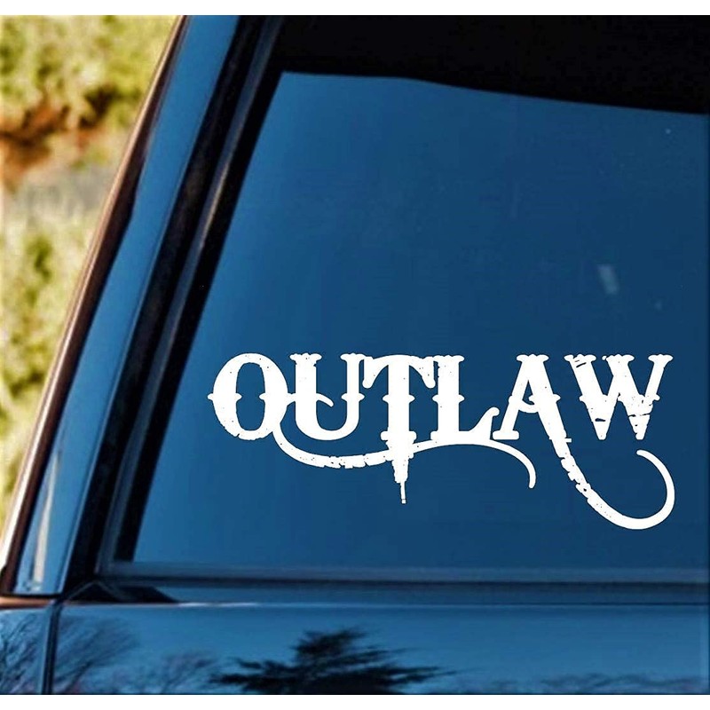 Outlaw Decal Sticker for Car Window 8.0 Inch BG 636
