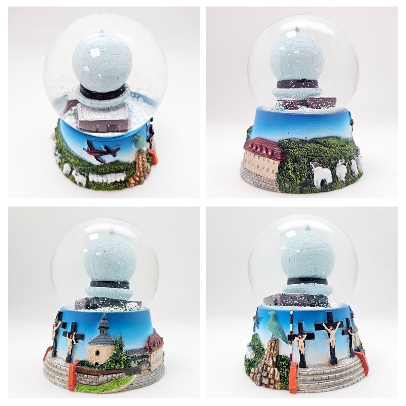 Souvenir Snow Globe Rhön | Wasserkuppe Kreuzberg Monastery Rhönschaf |