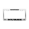 Product Express Registered Nurse License Plate Frame Chrome Metal Car