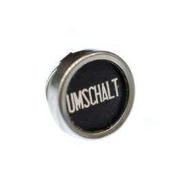 Miniblings Typewriter Button Brooch Pin Black – Handmade Fashion Jewellery I Lapel Pin Button Pins, Metal