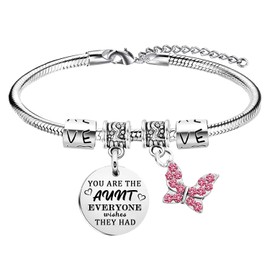 Waeceip Aunt Gift Charm Bracelet For Aunt Birthday Christmas From Nephew Niece Inspirational Gift for Aunt Valentines Bracelet