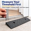 Plastic Threshold Ramp – 1.18-Inch Rise, 19.69-Inch Width, Textured Surface,