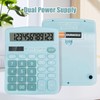 HUTUDD Desktop Calculator, Light Blue Calculator Big Buttons, 12-Digits Large