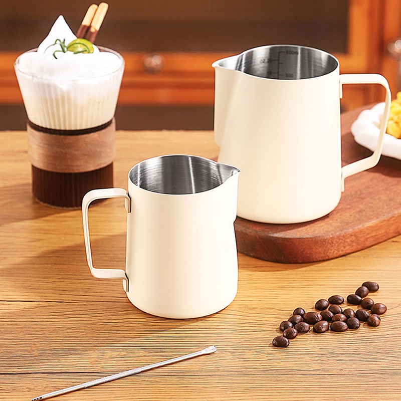 Pull Flower Cup Stainless Steel Art Froth Cup Pointed Mouth
