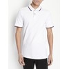 Armani Exchange Men's Double Stripe Polo Shirt, (White 1100), X-Small