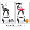 Deisy Dee 4PCS Round Bar Stool Seat Covers Stretch Round