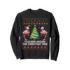 Flamingo Ugly Christmas Sweater Style Pajamas Sweatshirt