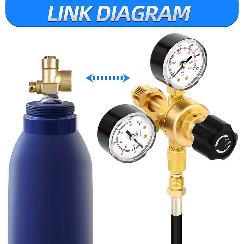 MEANLIN MEASURE Argon CO2 Regulators Gauges Gas Welding Regulator CGA580