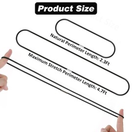 Ymapinc 3Pcs Trash Can Rubber Bands, Elastic Band Fits 13 to 30 Gallon Trash Cans for Home Office Supplies Trashbag Holder - Blue+Brown+Black