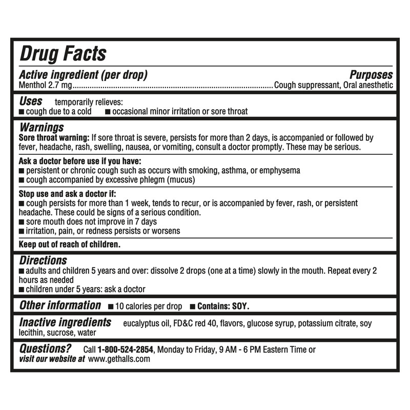 HALLS Relief Strawberry Cough Drops, Economy Pack, 80 Drops