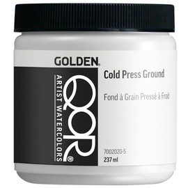 GOLDEN QoR Watercolor Cold Press Ground, 8 oz. Jar, Professional Mediums and Grounds