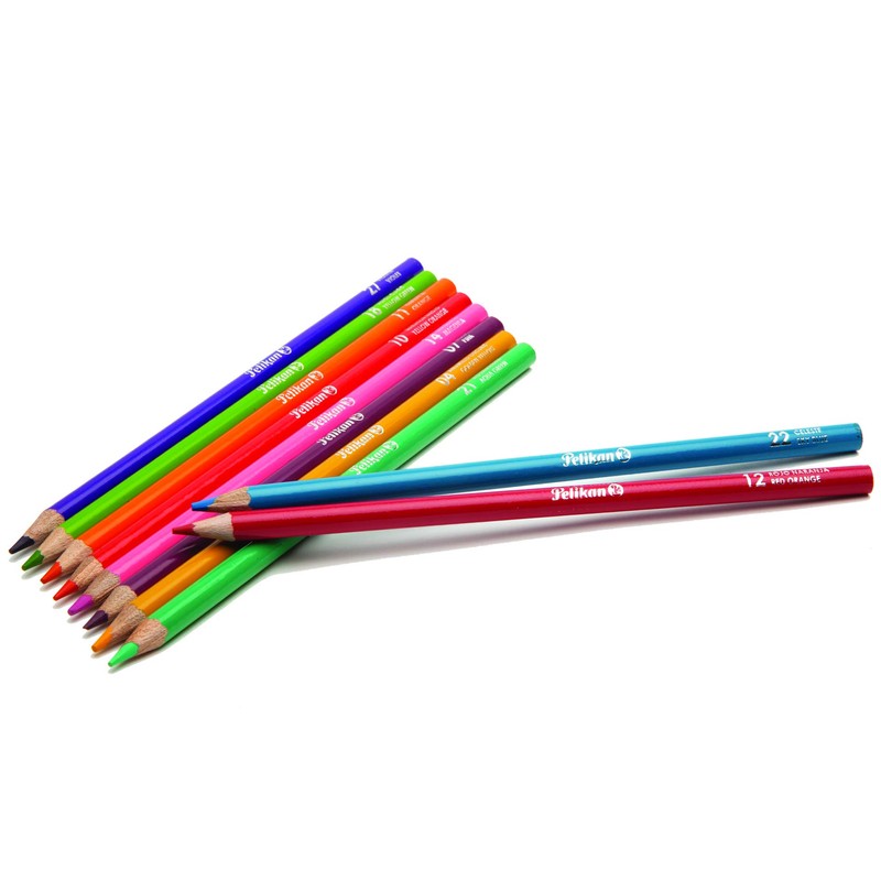 Pelikan 30330301 - 24 lápices de colores vibrantes, minas de