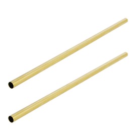 Aopin Brass Round Tube Copper Pipe ID 8.6mm / 17/50" x OD 9mm / 7/20" Hollow Copper Tubing - 300mm / 1 Ft / 12" Length Refrigerator Capillary, Cooling System, Wind Chime, 2pcs
