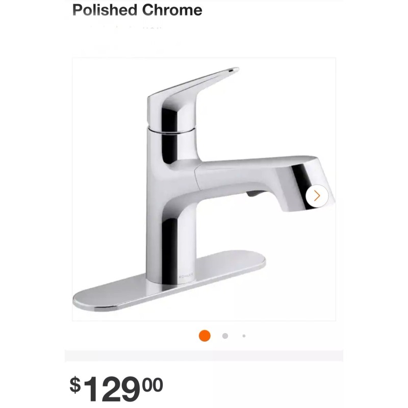 Kohler KOHLER Vin Single-Handle Pull-Out Kitchen Faucet in Polished Chrome