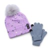Justice Girls Splatter Foil Print Beanie and Gloves 2-Piece Set,