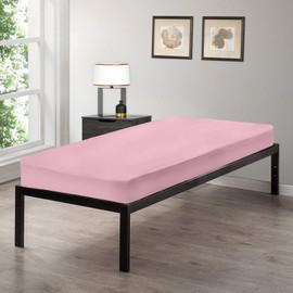 Gilbins Cot Size 30" x 75" Fitted Sheet, Made of Cotton, Perfect for Camp Bunk Beds/RVs/Guest Beds 2 Pack Pink