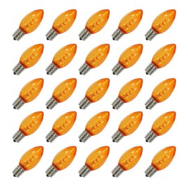 Vickerman 510001 - C9 Intermediate Screw Base Transparent Orange Dimmable LED (25 pack) Christmas Light Bulbs (XLEDTC98-25)