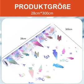 Set of 3 First Day at School Decoration Set with 28 cm x 3 m Table Decoration, Garland Hanging Decoration and Confetti, School Cone Table Decoration for First Day of School, First Day of School, Girls