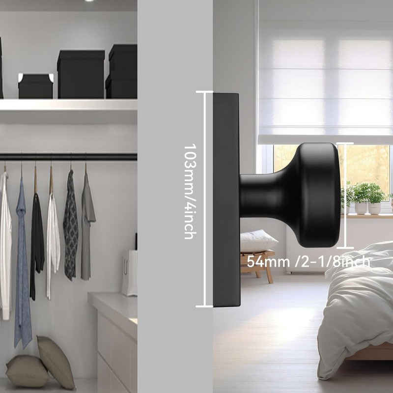 Pomos de Puerta Negros para Interiores, Manijas de Puerta Interiores