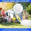 Cooler Hinge and Latch and Screws Kit, High Strength Cooler