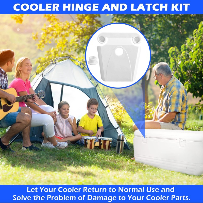 Cooler Hinge and Latch and Screws Kit, High Strength Cooler