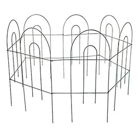 MTB Green Garden Border Folding Fence Lawn Yard Fence 24 Inch x 10 Feet,Pack of 5 set, Overall Length 50 Feet,Landscape Panel,Folding Patio Fences Flower Bed Pet Barrier Section Panel Decorative Fence