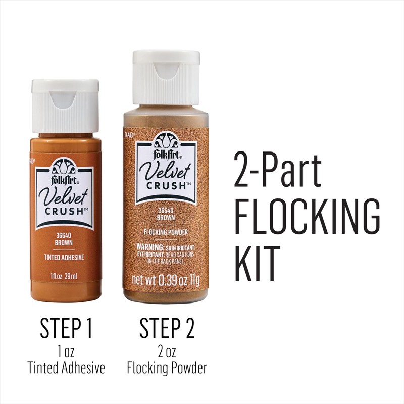 FolkArt, Brown Velvet Crush 2 Part Flocking Kit
