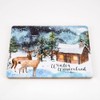SET OF 4 PLACEMATS - DEER AND HUT SCENE"WINTER WONDERLAND"