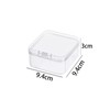 Globellapro 4PCS Square Transparent Plastic Organize,Small Storage Box with Lids,Empty
