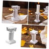 Ipetboom 2pcs Nordic Style Column Candlestick Holders High Temperature Resistant