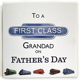 Train Father's Day card, First Class Grandad