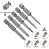 sourcing map 5pcs TA1.8-TA3.0 Triangle Screwdriver Bit 1/4" Hex Shank