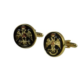 The Quiet Witness 4031928 Scottish Rite 33 Degree Cuff Links 33rd Degree Consistory Wings Down Double Eagle Supreme Council Jurisdiction