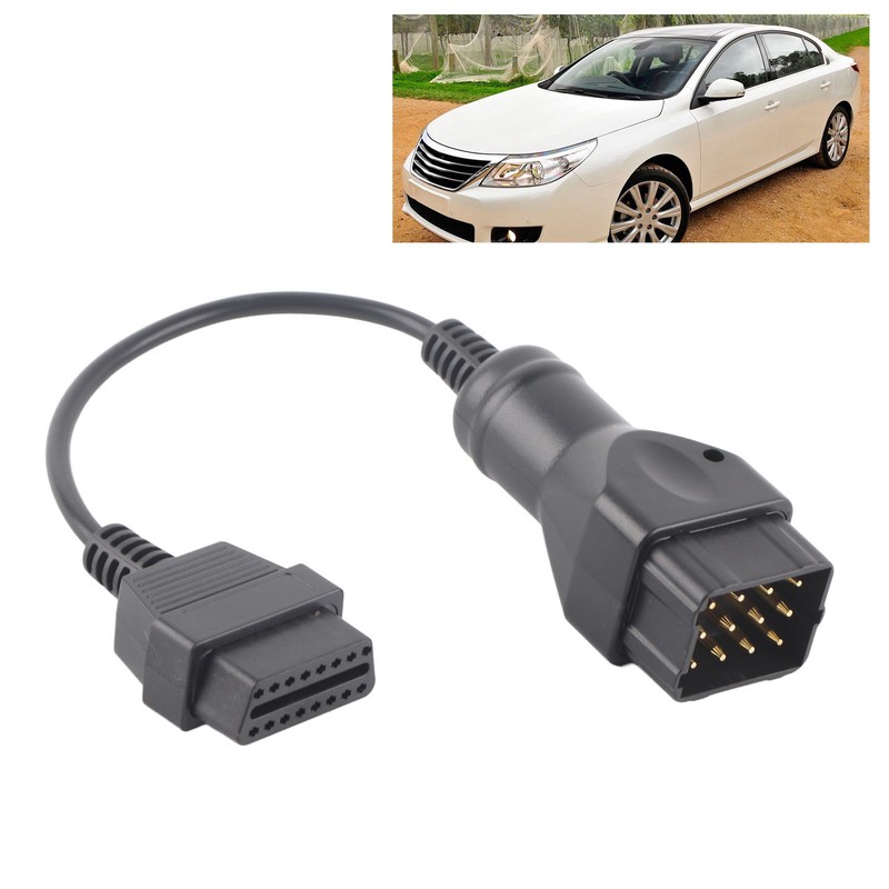12 Pin to 16 Pin OBD2 Connector Cable OBDII Adapter