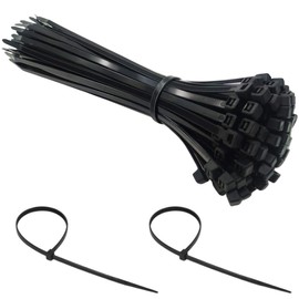 Cable Ties 100 Pieces, Heavy Duty Zip Ties with 50 Pounds Tensile Strength, Durable Ties Wraps Nylon Zip Ties, Self-Lock, Ideal for Office, Garage, Home and Workshop (7'', Black UV Resistance)