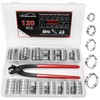 120PCS 5 Sizes PEX Clamps Kit with Plier, 1/2'', 3/4'',