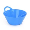 Mintra Home Plastic Bowls with Handles (4.5L Large 2pk, Blue)