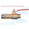 House Mods HMP012 Full Port Water Heater Straight Drain Valve(LF