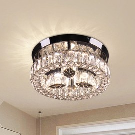 Modern LED Crystal Ceiling Light Surface Mounted for Bedroom Small Size with Remote Controller for Home UseShade  color: Dimmable, Design Style: Modern, Lamp Power(W): 30, Number of Lights: LED