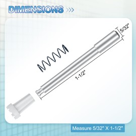Ceoighe 50 Pack Window Screen Plunger Latches with Caps, 5/32" X 1-1/2", Aluminum Window Screen Plunger Pins, Secure Screens in Place (White)