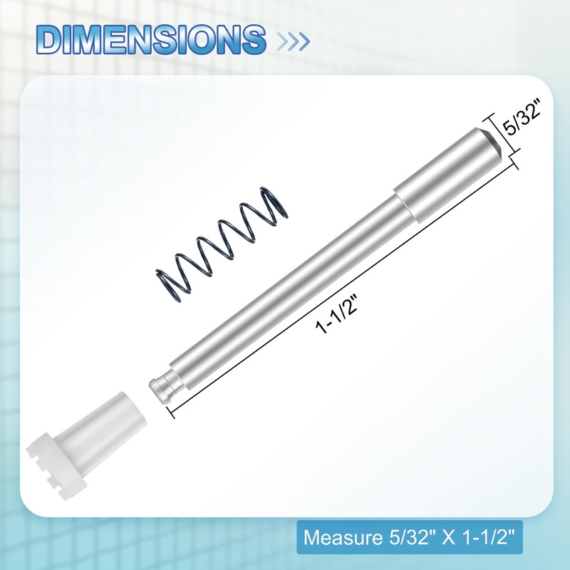 50 Pack Window Screen Plunger Latches with Caps, 5/32" X