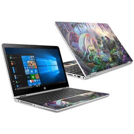 MightySkins Skin Compatible With Pavilion x360 15.6" (2018) - Dragon Paradise | Protective, Durable, and Unique Vinyl Decal wrap cover | Easy To Apply, Remove, and Change Styles | Made in the USA