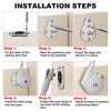 JinBoCheng 2Pack 105 Degree Soft Closing Support Rod Hinges,Pull Down