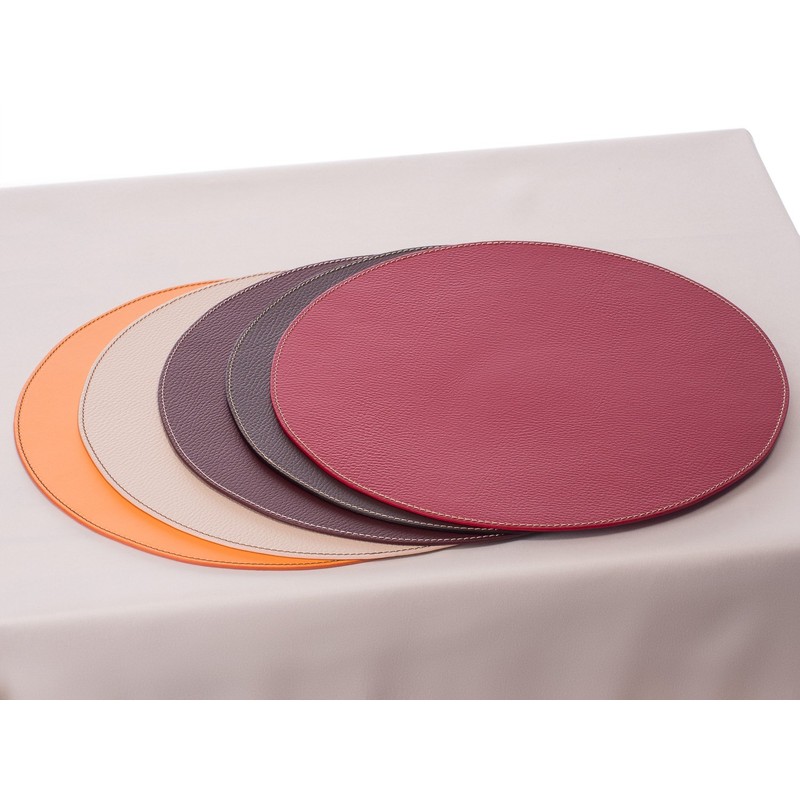 Nikalaz Round Placemat (1 piece), place mat 33 cm, Recycled