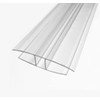 Pack of 2 Twin Wall Polycarbonate Greenhouse Panel H Connector