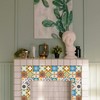 CHGCRAFT 36pcs 12 Styles Spanish Mediterranean Style Pattern Tile Stickers