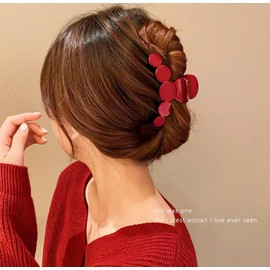 Pinzas para El Pelo Rojas Brillantes, Ligeras, de Fijación Fuerte Y Antideslizantes, para Cabello Grueso, Fino Y Rizado. Pinzas Vintage de Los 90 para