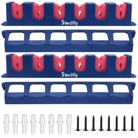 Fishing Pole Holders, Vertical Fishing Rod Rack Holders, Wall Mounted Fishing Rod Holder for Garage, Fishing Pole Holders Up to 6 Rods or Combos in 13.6 Inches, 2 Pair
